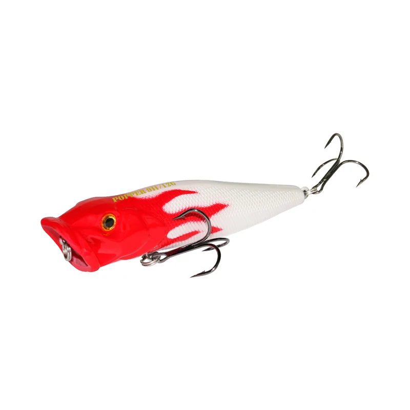 Fishing Lure 12.5g 93mm Floating Popper Artificial Wobbler Hard Bait with Hook for Pike Perch Winter Swimbait Trolling Crankbait