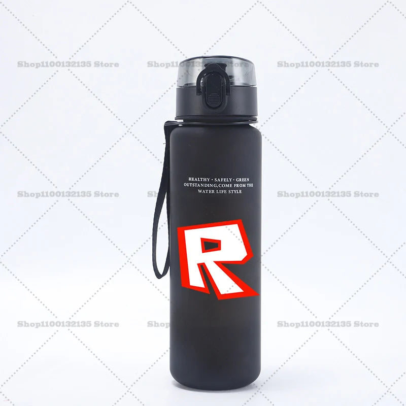 650ml Roblox Large Capacity Sports Water Bottle Girl Boy Motivational Leak Proof Portable Reusable Cups Outdoor Travel Gym Jugs
