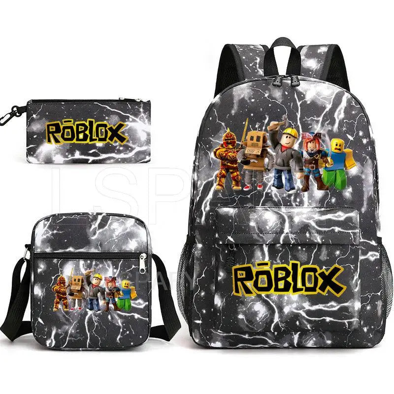 ROBLOX Trendy Korean Teen Boys and Girls Backpack 3-Piece Set