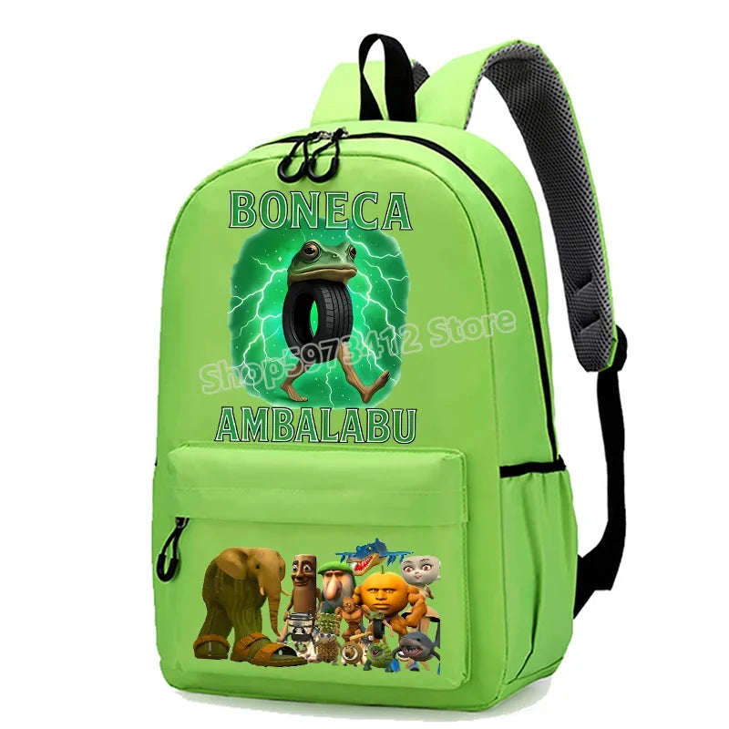 Italian Brainrot Knapsack Large Capacity Backpack Men Cartoon Meme Schoolbag Tung Sahur Funny Fashion Back To School Animal Bags