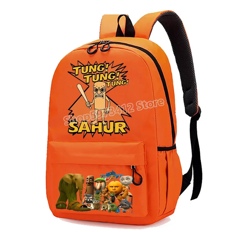Italian Brainrot Knapsack Large Capacity Backpack Men Cartoon Meme Schoolbag Tung Sahur Funny Fashion Back To School Animal Bags