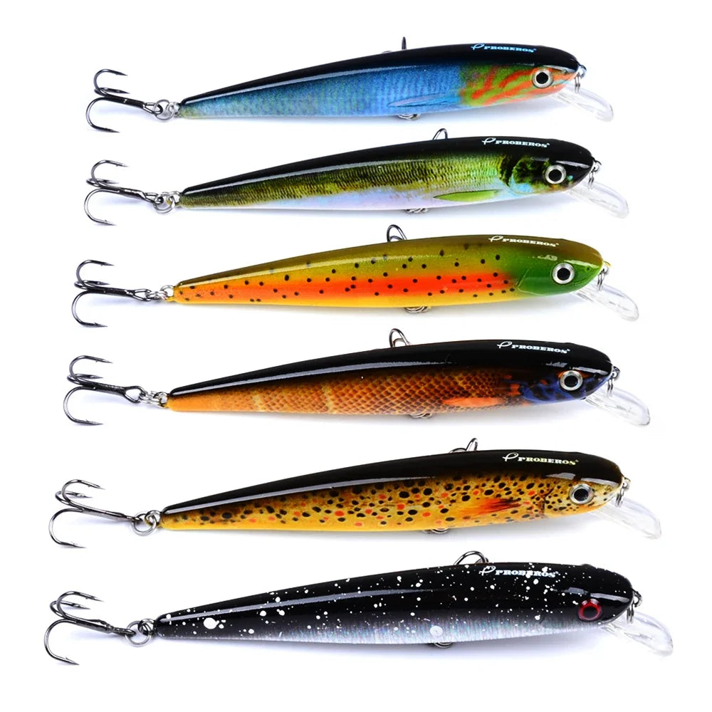 Fishing lure 4.42"-11cm fishing bait 11.22g Crankbait fishing tackle 6 color Minnow Lures 4# Hook