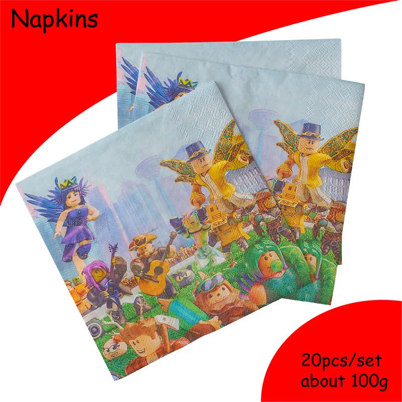 Roblox Birthday Party Decorations Supplie Roblox Celebration Party Plate Honeycomb Disposable Tableware Cup Plate Baby Shower