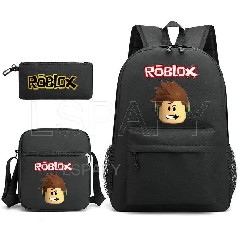 ROBLOX Trendy Korean Teen Boys and Girls Backpack 3-Piece Set