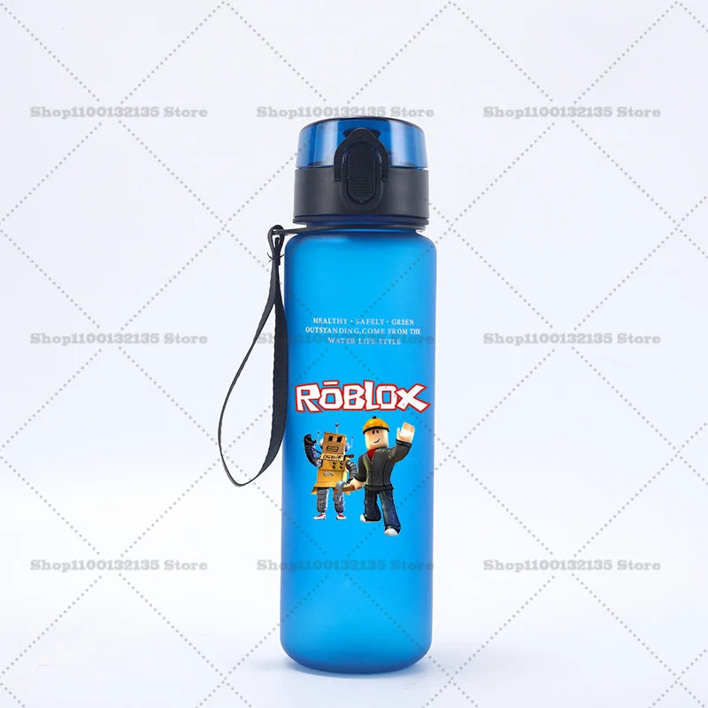650ml Roblox Large Capacity Sports Water Bottle Girl Boy Motivational Leak Proof Portable Reusable Cups Outdoor Travel Gym Jugs