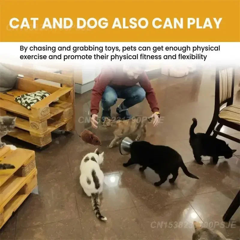 Pet Interactive Mouse Toy Plush Simulation Sound-Making Cat Boredom Relief Amusement Chew Toy Safe Durable Small Size Realistic