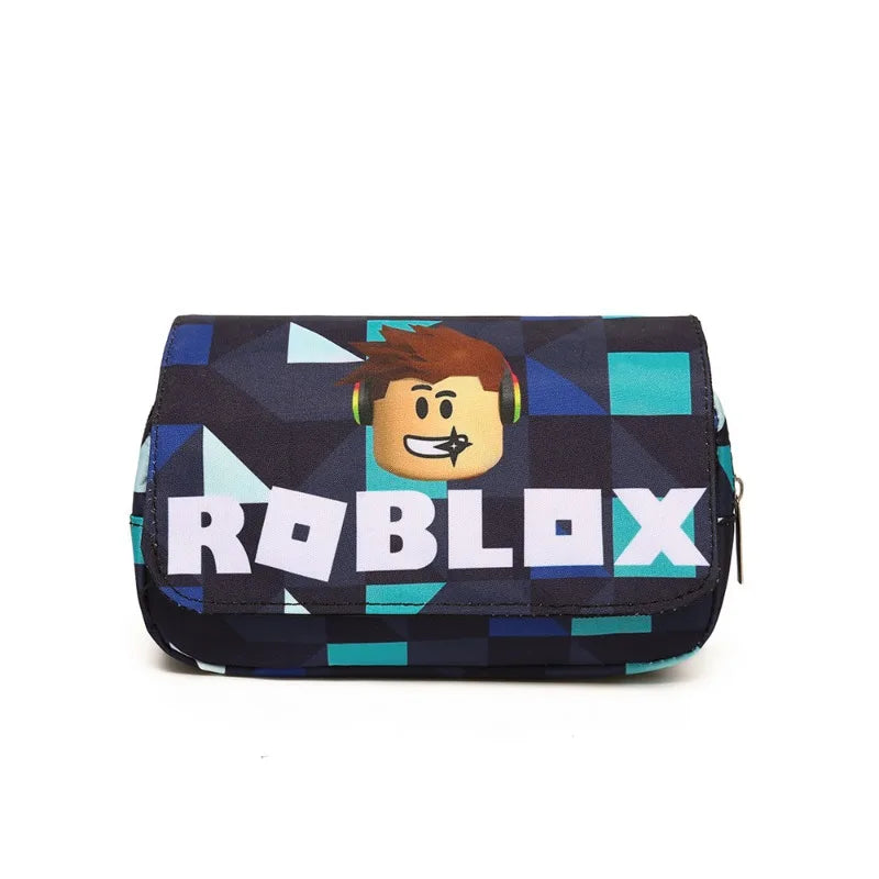 3D New Style ROBLOX Blox Fruits Creative Cartoon Pencil Case Primary School Student Cartoon Game Pencil Case School Bag Mochila