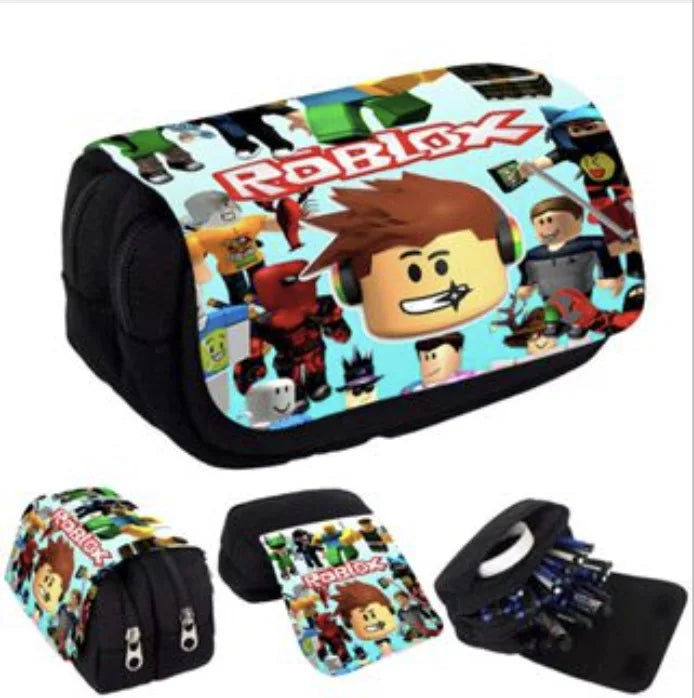 3D New Style ROBLOX Blox Fruits Creative Cartoon Pencil Case Primary School Student Cartoon Game Pencil Case School Bag Mochila