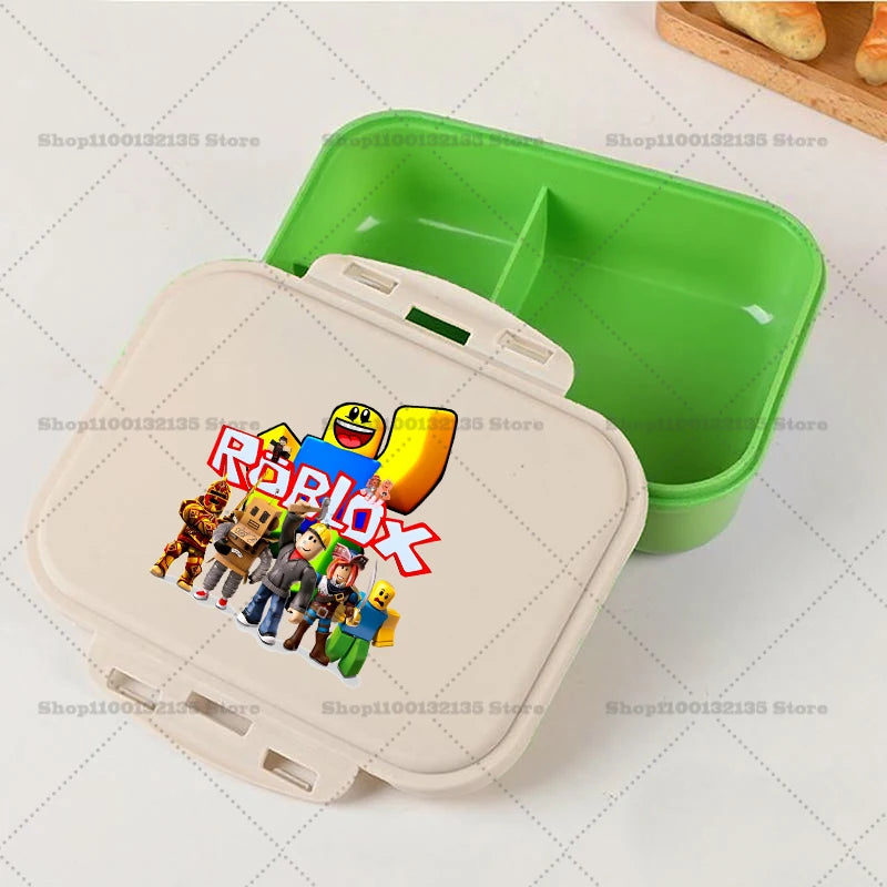 Roblox Lunch Box Kawaii Girl Boy Portable Bento Rice Boxs Student Hermetic Food Crisper Single Layer Capacity Kids Gift New