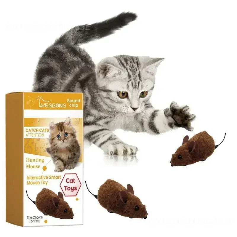 Pet Interactive Mouse Toy Plush Simulation Sound-Making Cat Boredom Relief Amusement Chew Toy Safe Durable Small Size Realistic