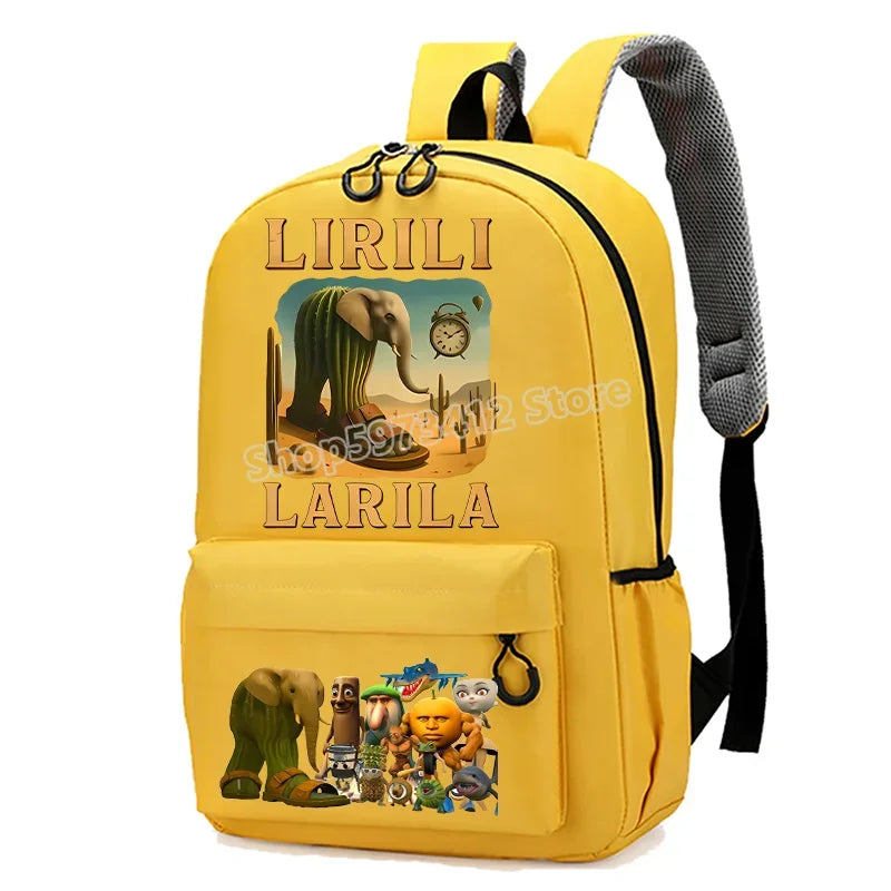 Italian Brainrot Knapsack Large Capacity Backpack Men Cartoon Meme Schoolbag Tung Sahur Funny Fashion Back To School Animal Bags
