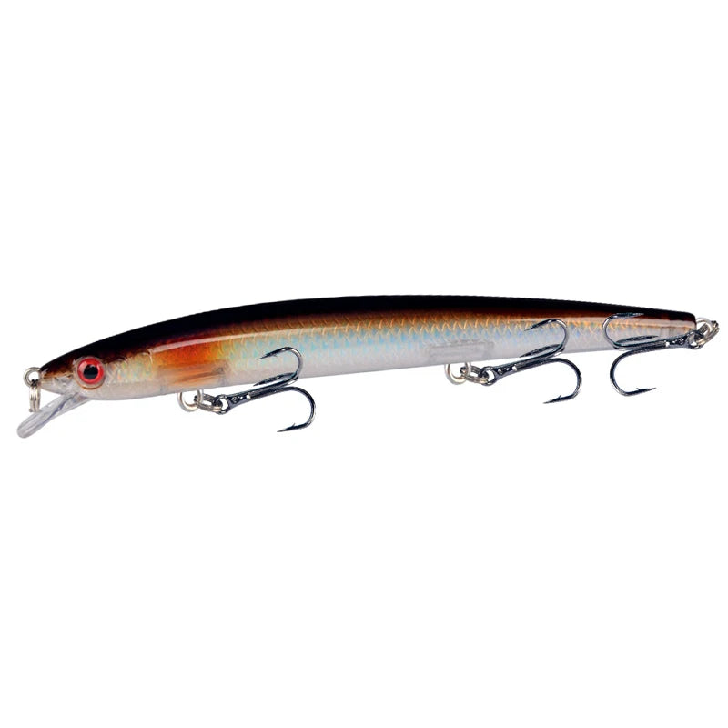 Minnow Fishing Lure 13.5cm 15.5g Floating Artificial Hard Bait Bass Wobblers Lures Crankbait Pike Treble Hooks tackle