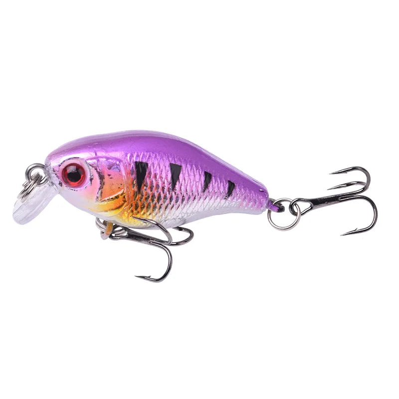 1Pcs Crankbait Minnow Fishing Lure 45mm 4g Wobblers Artificial Hard Bait Floating Sea Bass Lure Plastic Fish Fishing Tackle