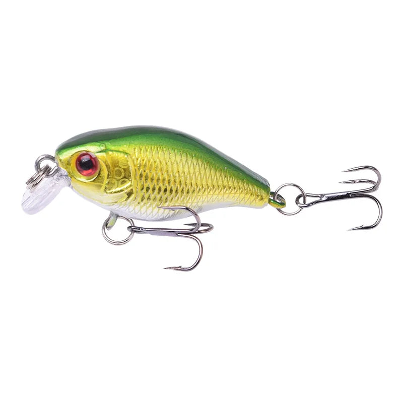 1Pcs Crankbait Minnow Fishing Lure 45mm 4g Wobblers Artificial Hard Bait Floating Sea Bass Lure Plastic Fish Fishing Tackle
