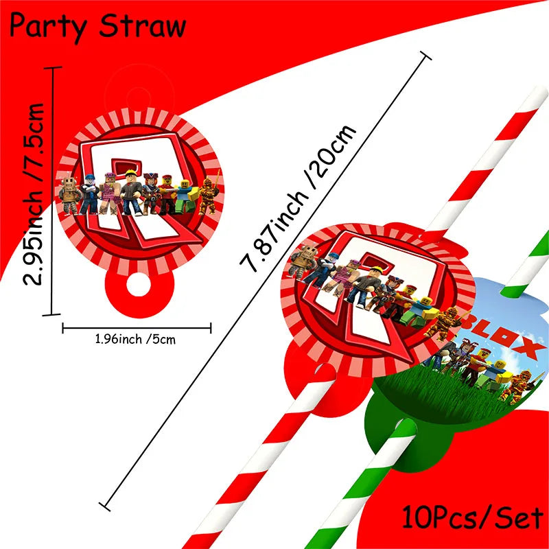 Roblox Birthday Party Decorations Supplie Roblox Celebration Party Plate Honeycomb Disposable Tableware Cup Plate Baby Shower
