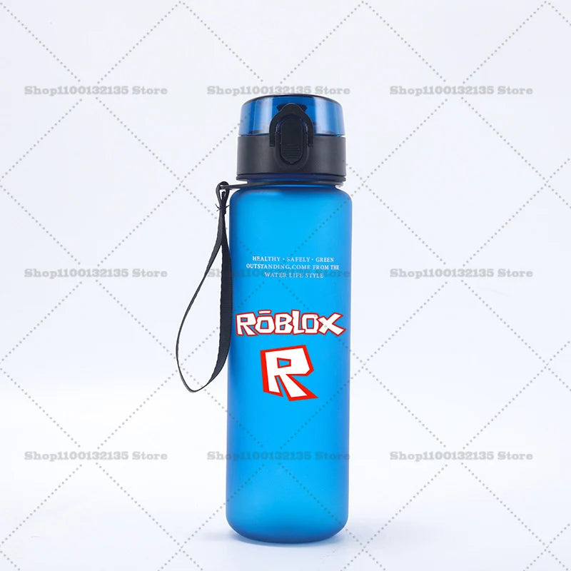 650ml Roblox Large Capacity Sports Water Bottle Girl Boy Motivational Leak Proof Portable Reusable Cups Outdoor Travel Gym Jugs