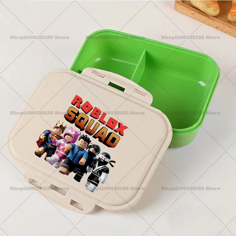 Roblox Lunch Box Kawaii Girl Boy Portable Bento Rice Boxs Student Hermetic Food Crisper Single Layer Capacity Kids Gift New
