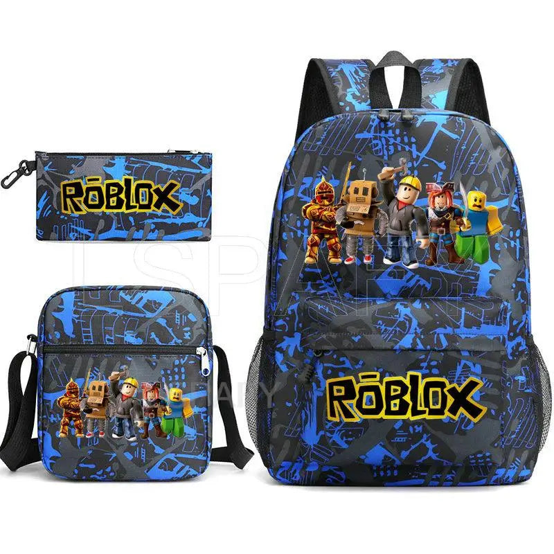 ROBLOX Trendy Korean Teen Boys and Girls Backpack 3-Piece Set