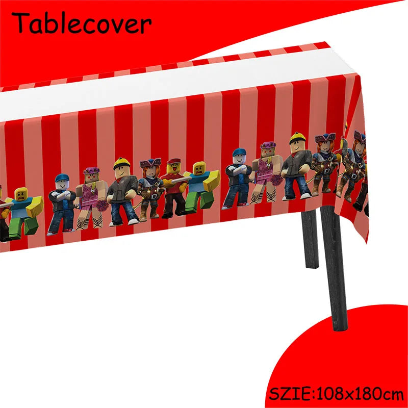 Roblox Birthday Party Decorations Supplie Roblox Celebration Party Plate Honeycomb Disposable Tableware Cup Plate Baby Shower