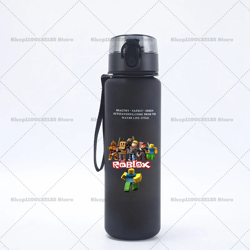650ml Roblox Large Capacity Sports Water Bottle Girl Boy Motivational Leak Proof Portable Reusable Cups Outdoor Travel Gym Jugs