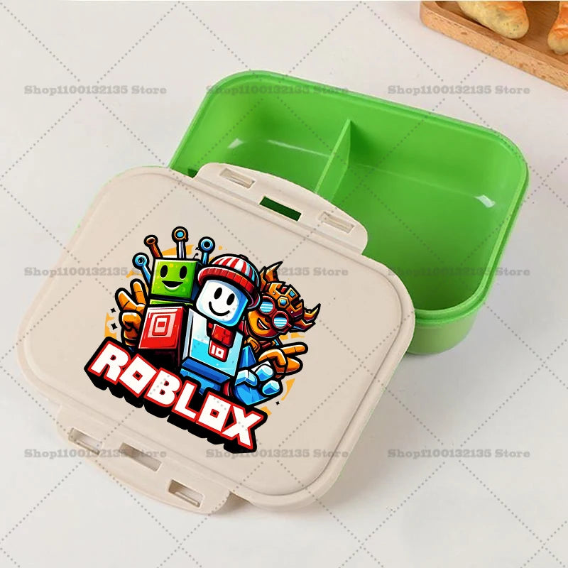 Roblox Lunch Box Kawaii Girl Boy Portable Bento Rice Boxs Student Hermetic Food Crisper Single Layer Capacity Kids Gift New