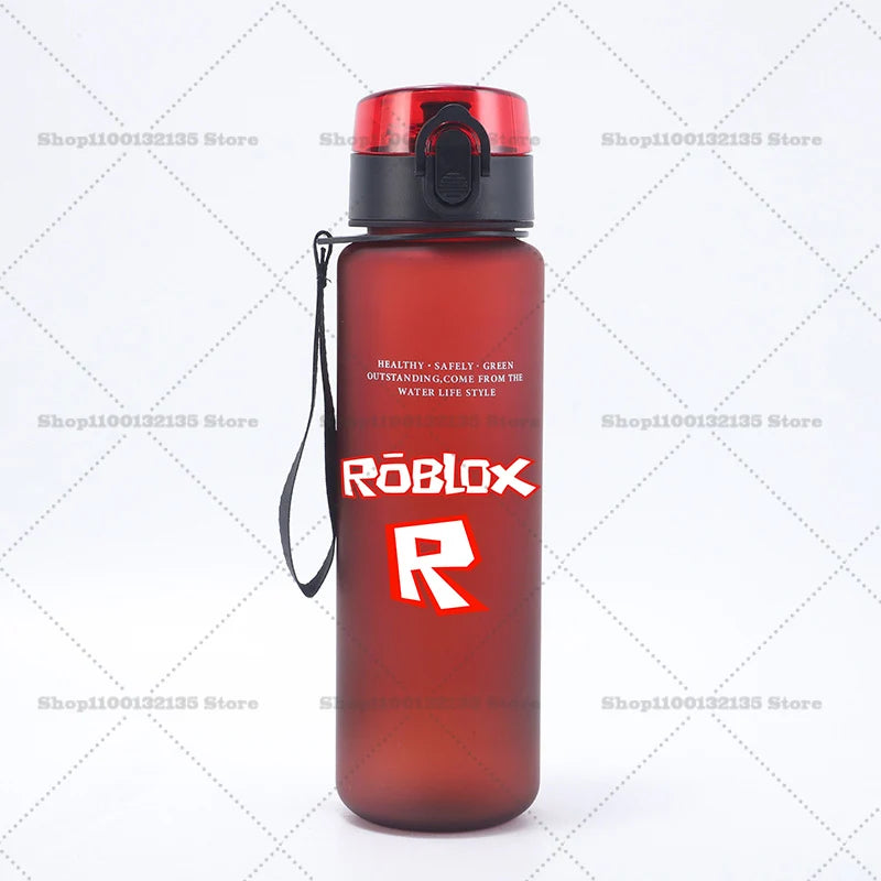 650ml Roblox Large Capacity Sports Water Bottle Girl Boy Motivational Leak Proof Portable Reusable Cups Outdoor Travel Gym Jugs