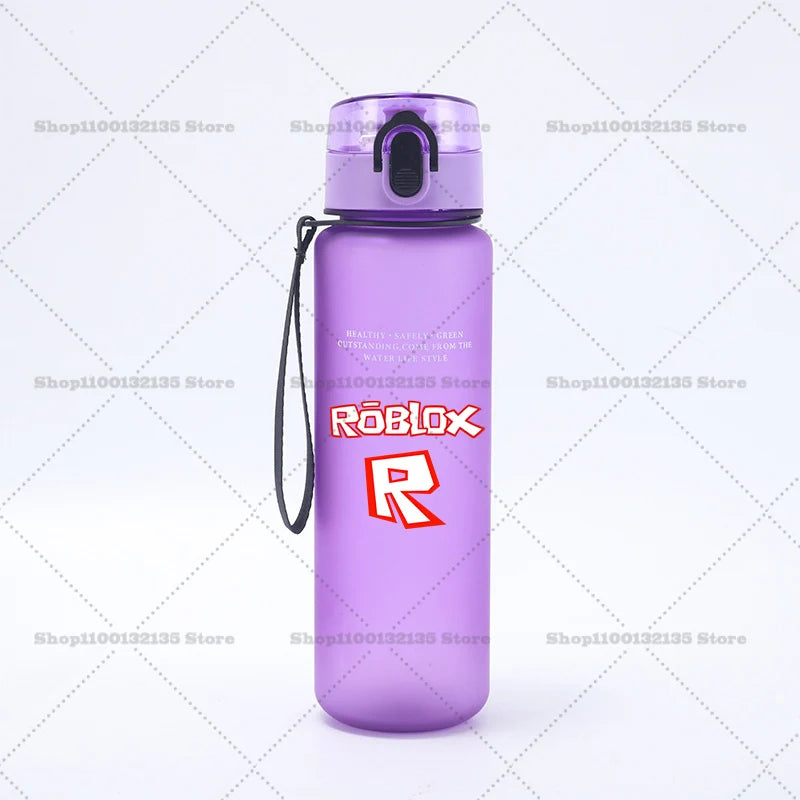 650ml Roblox Large Capacity Sports Water Bottle Girl Boy Motivational Leak Proof Portable Reusable Cups Outdoor Travel Gym Jugs