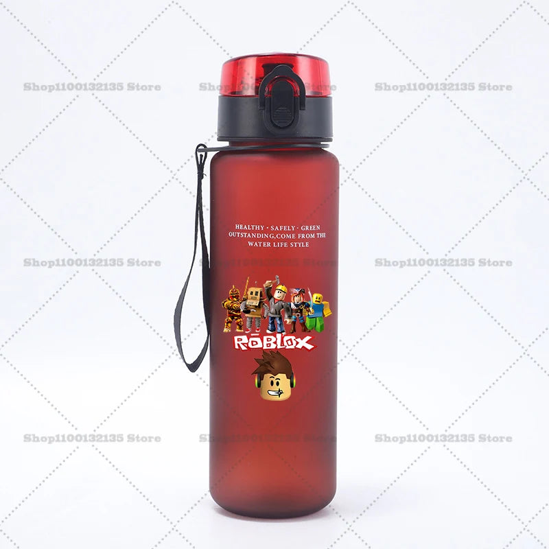 650ml Roblox Large Capacity Sports Water Bottle Girl Boy Motivational Leak Proof Portable Reusable Cups Outdoor Travel Gym Jugs