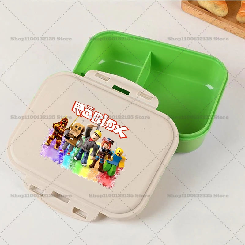 Roblox Lunch Box Kawaii Girl Boy Portable Bento Rice Boxs Student Hermetic Food Crisper Single Layer Capacity Kids Gift New