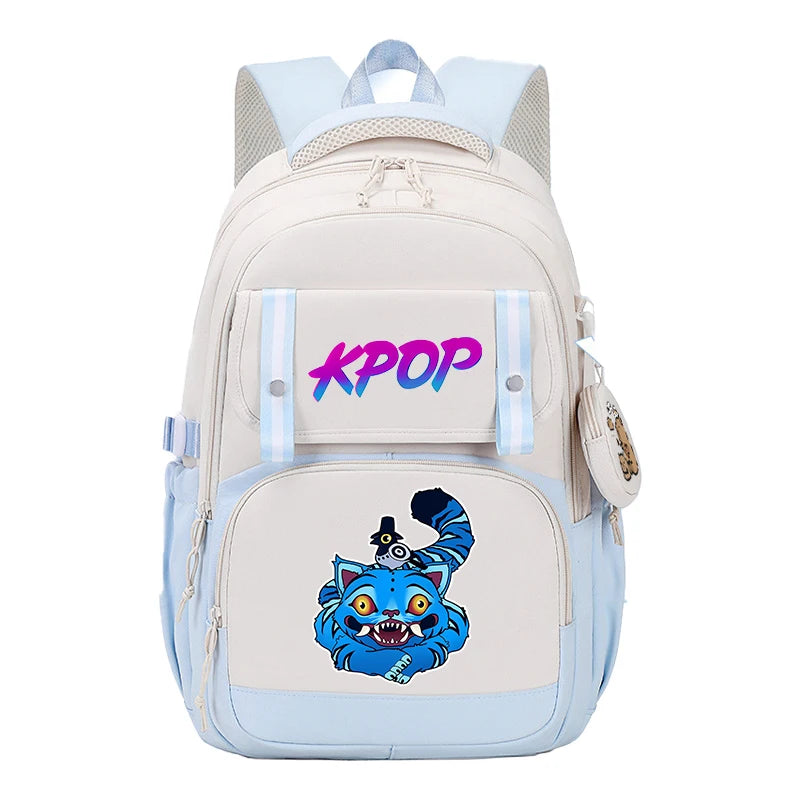 Kpop Demon Hunter Backpacks Mochilas Aestethic Backpacks for Teenager Canvas Laptop Backpack School Student Kawaii Bag Gift