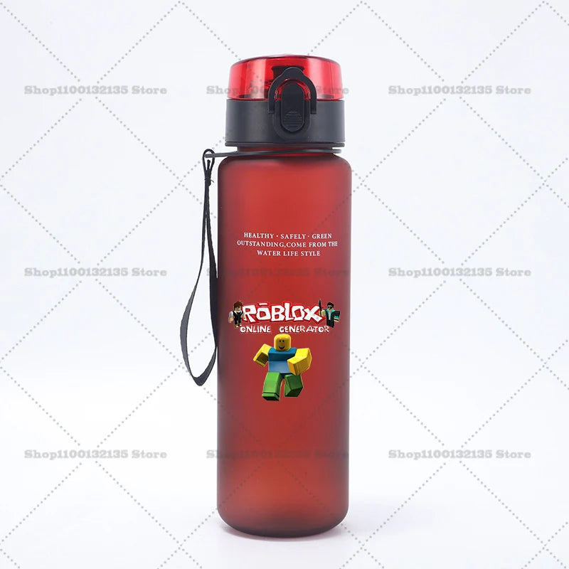 650ml Roblox Large Capacity Sports Water Bottle Girl Boy Motivational Leak Proof Portable Reusable Cups Outdoor Travel Gym Jugs