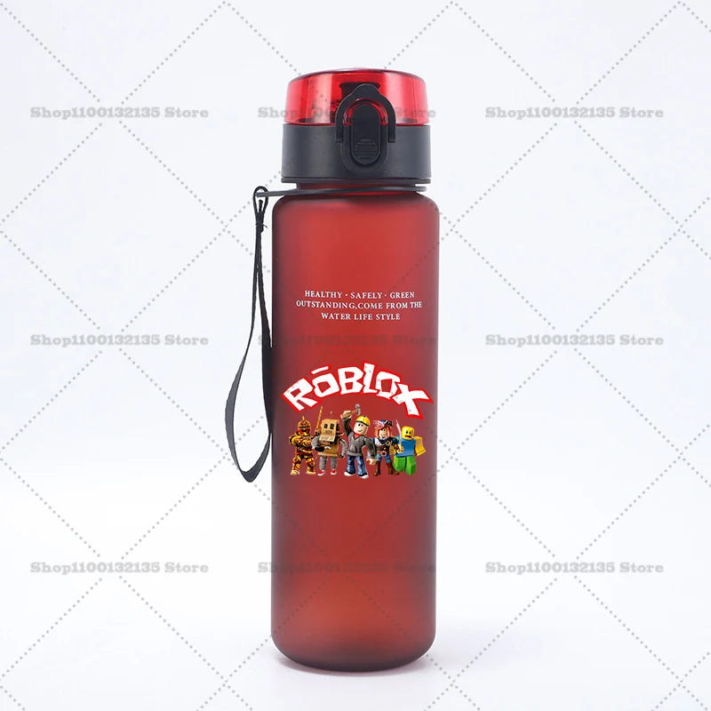 650ml Roblox Large Capacity Sports Water Bottle Girl Boy Motivational Leak Proof Portable Reusable Cups Outdoor Travel Gym Jugs