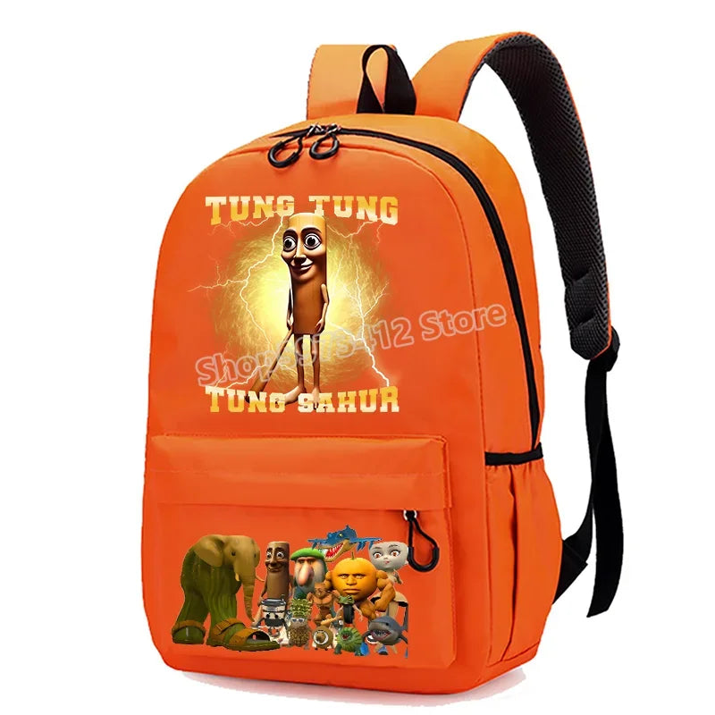 Italian Brainrot Knapsack Large Capacity Backpack Men Cartoon Meme Schoolbag Tung Sahur Funny Fashion Back To School Animal Bags