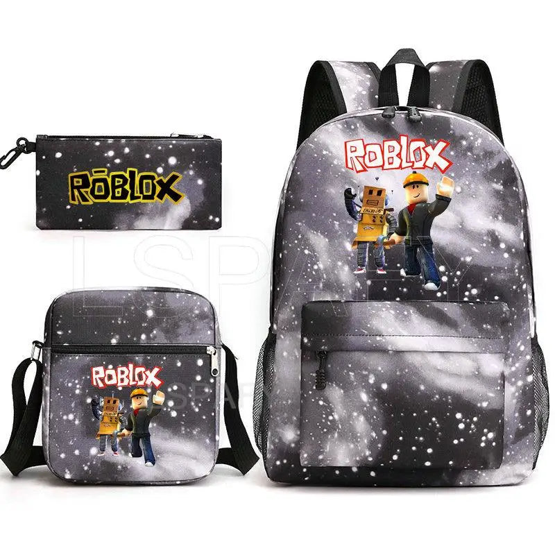 ROBLOX Trendy Korean Teen Boys and Girls Backpack 3-Piece Set