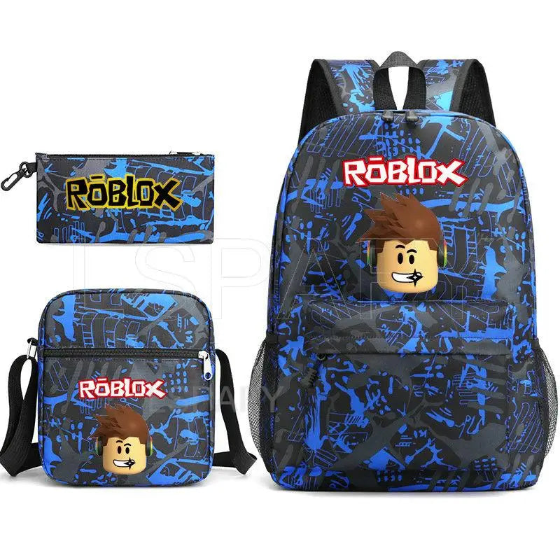 ROBLOX Trendy Korean Teen Boys and Girls Backpack 3-Piece Set