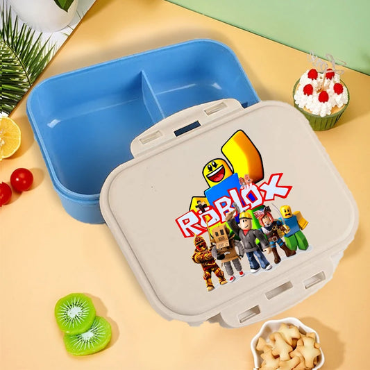 Roblox Lunch Box Kawaii Girl Boy Portable Bento Rice Boxs Student Hermetic Food Crisper Single Layer Capacity Kids Gift New