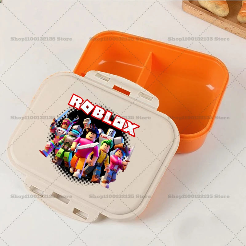 Roblox Lunch Box Kawaii Girl Boy Portable Bento Rice Boxs Student Hermetic Food Crisper Single Layer Capacity Kids Gift New