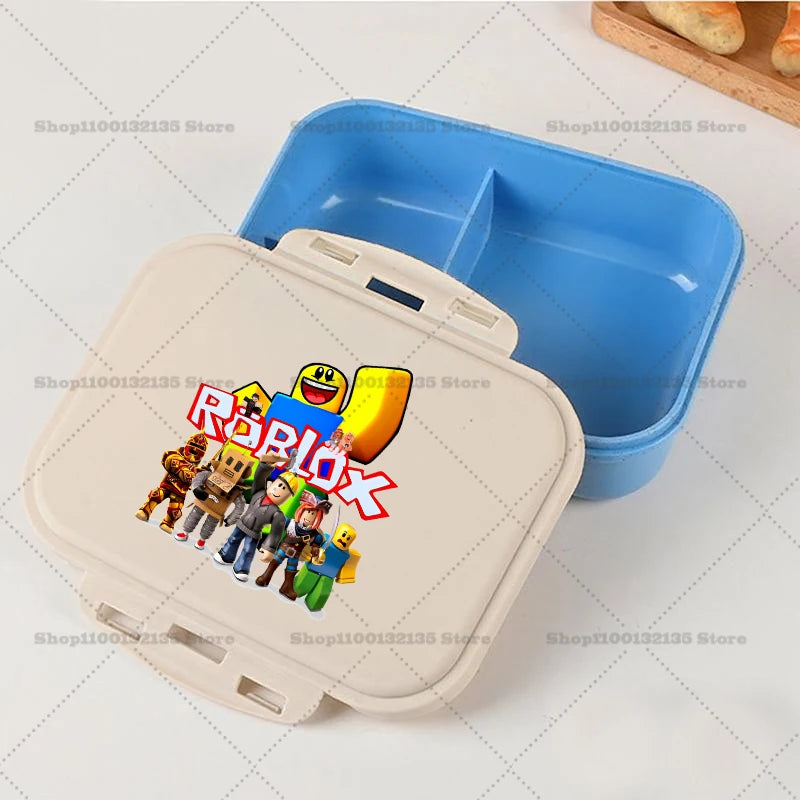 Roblox Lunch Box Kawaii Girl Boy Portable Bento Rice Boxs Student Hermetic Food Crisper Single Layer Capacity Kids Gift New