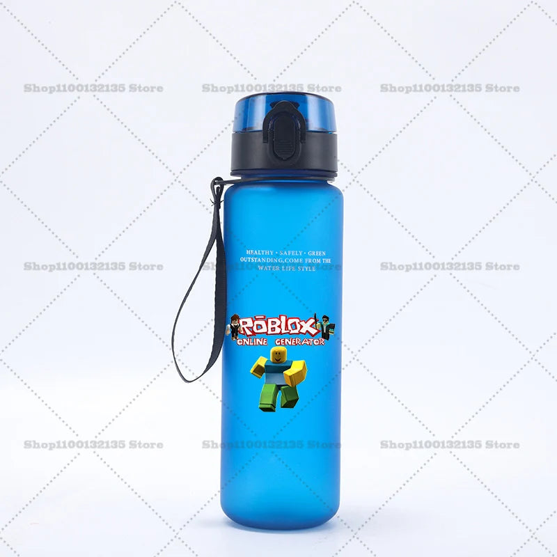 650ml Roblox Large Capacity Sports Water Bottle Girl Boy Motivational Leak Proof Portable Reusable Cups Outdoor Travel Gym Jugs
