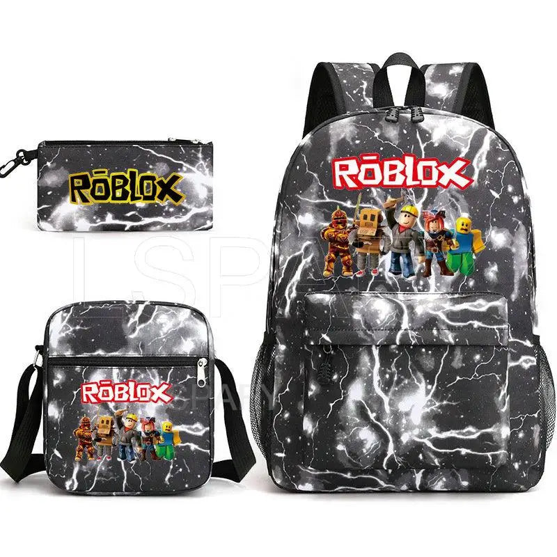ROBLOX Trendy Korean Teen Boys and Girls Backpack 3-Piece Set