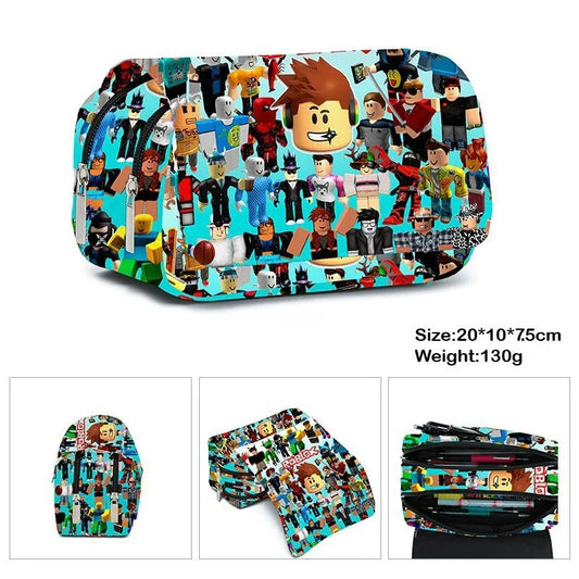 3D New ROBLOX Blox Fruit Creative Cartoon Pencil Case Cartoon Game Pencil Case for Elementary School Students School Bag Mochila