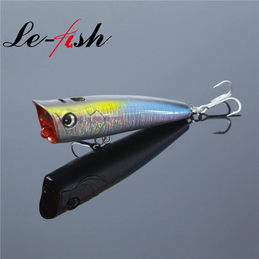 Le Fish 90mm 21g Fishing Lure Topwater Popper  Hard Baits Saltwater Wobblers Seabass Trout Pesca