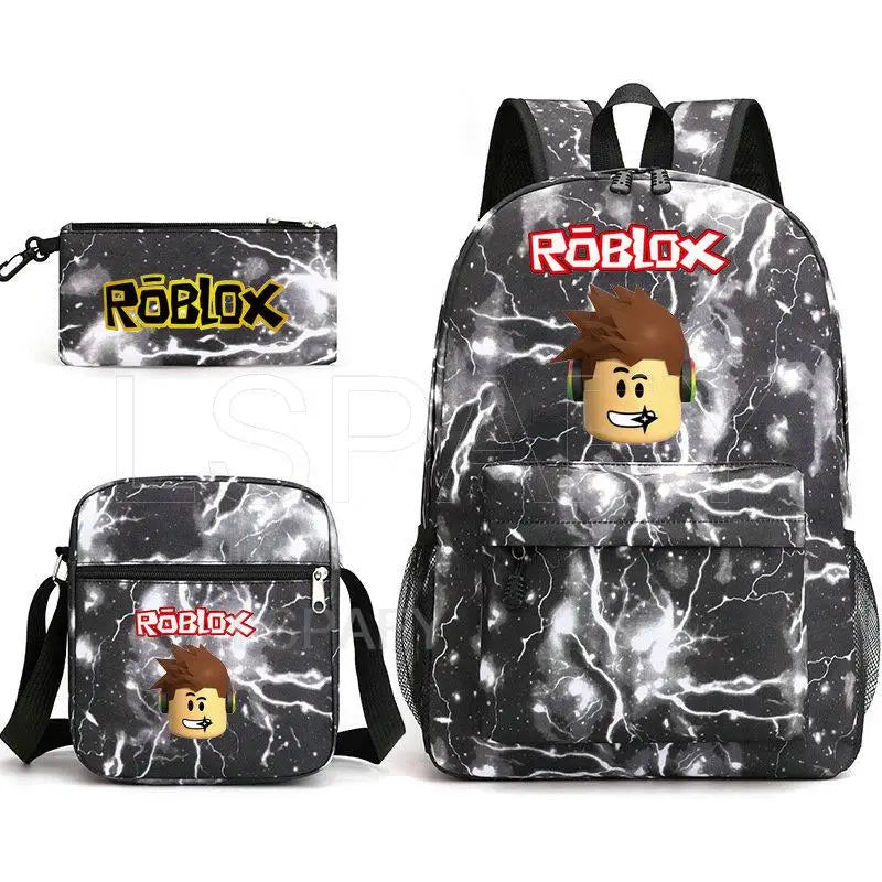 ROBLOX Trendy Korean Teen Boys and Girls Backpack 3-Piece Set