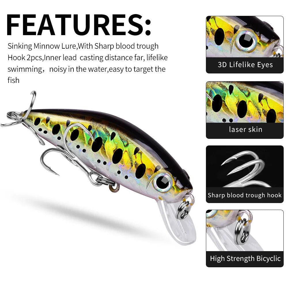 Fishing 8cm 11g Swimbaits Bass Big Fish Crankbaits Fishing Lure Floating Wobblers for Pike Minnow Lure Fishing Tackle