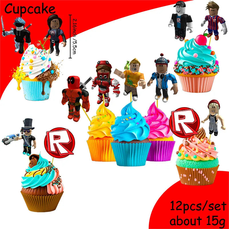 Roblox Birthday Party Decorations Supplie Roblox Celebration Party Plate Honeycomb Disposable Tableware Cup Plate Baby Shower