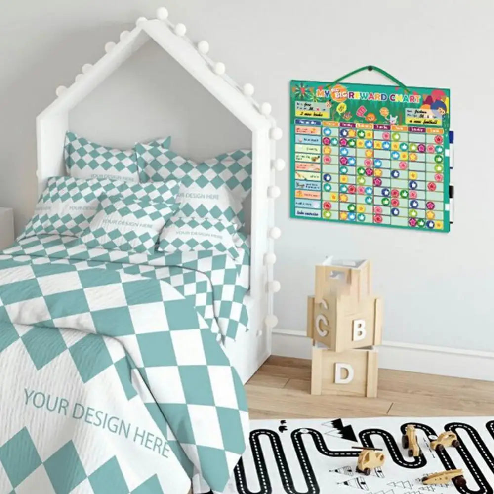 Belöningsschema & Städschema för Barn – Magnetisk Planerare