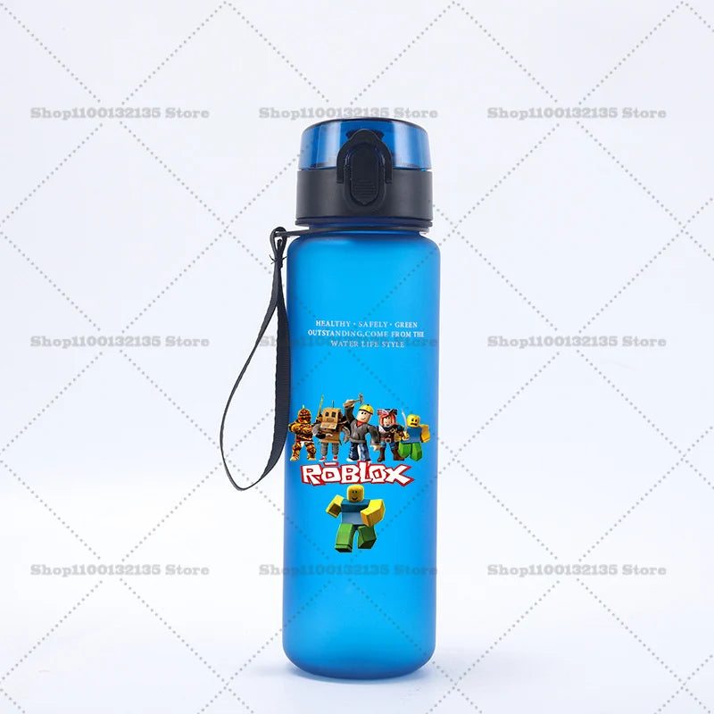 650ml Roblox Large Capacity Sports Water Bottle Girl Boy Motivational Leak Proof Portable Reusable Cups Outdoor Travel Gym Jugs
