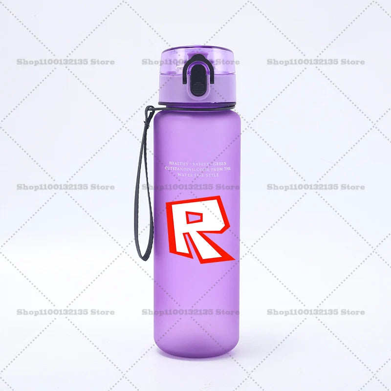 650ml Roblox Large Capacity Sports Water Bottle Girl Boy Motivational Leak Proof Portable Reusable Cups Outdoor Travel Gym Jugs