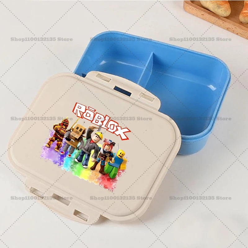 Roblox Lunch Box Kawaii Girl Boy Portable Bento Rice Boxs Student Hermetic Food Crisper Single Layer Capacity Kids Gift New