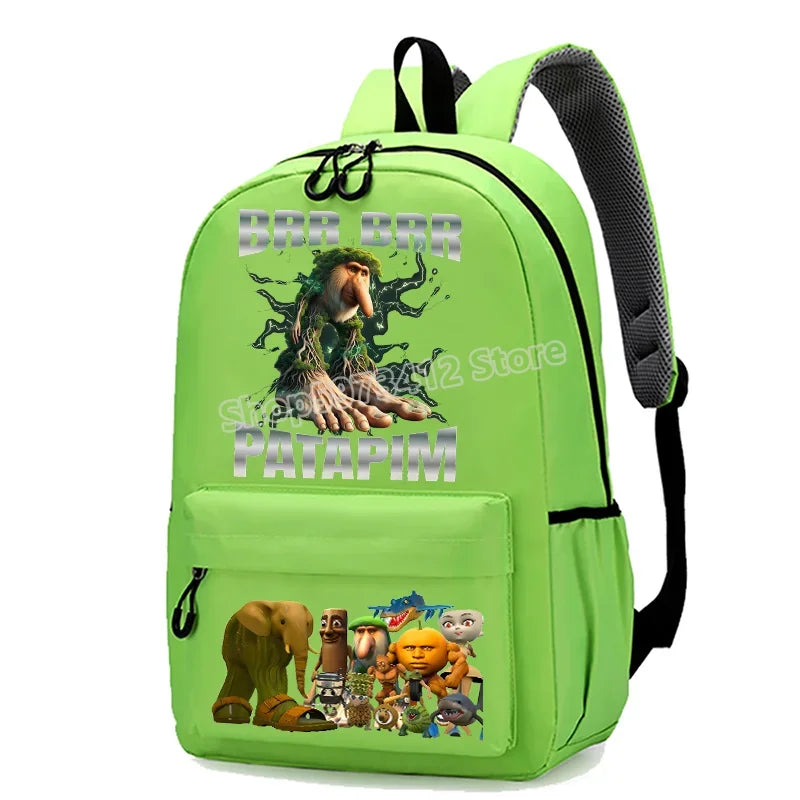 Italian Brainrot Knapsack Large Capacity Backpack Men Cartoon Meme Schoolbag Tung Sahur Funny Fashion Back To School Animal Bags
